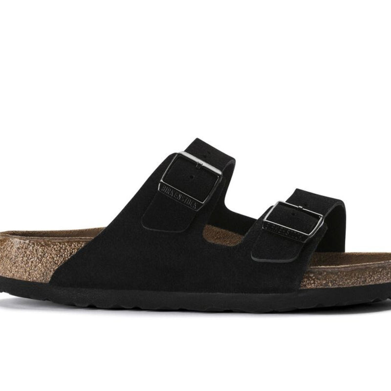 Birkenstock Arizona soft footbed suede leather Black