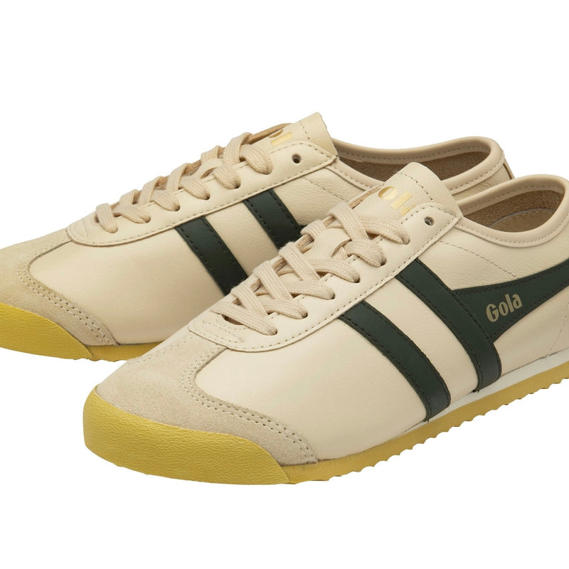 Gola Race leather Ecru/ Dark Khaki