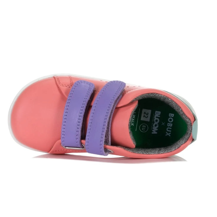 Bobux grass court I walk & kid plus ocean coral mauve combo