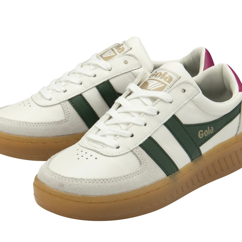 Gola Grandslam Elite White/ Evergreen/ Fuchsia/ Gum