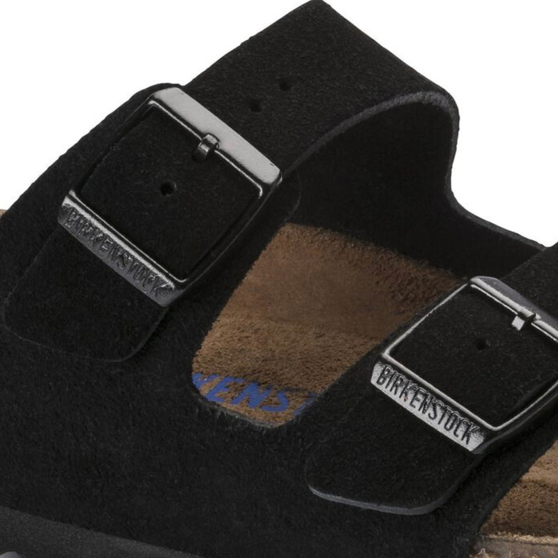 Birkenstock Arizona soft footbed suede leather Black