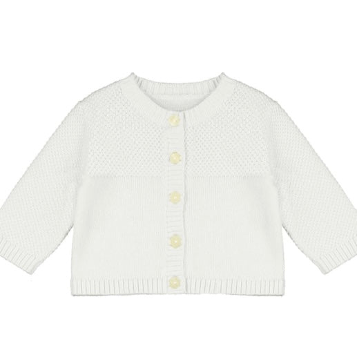 Emile et Rose Cypress white knit baby cardigan - AW24/25