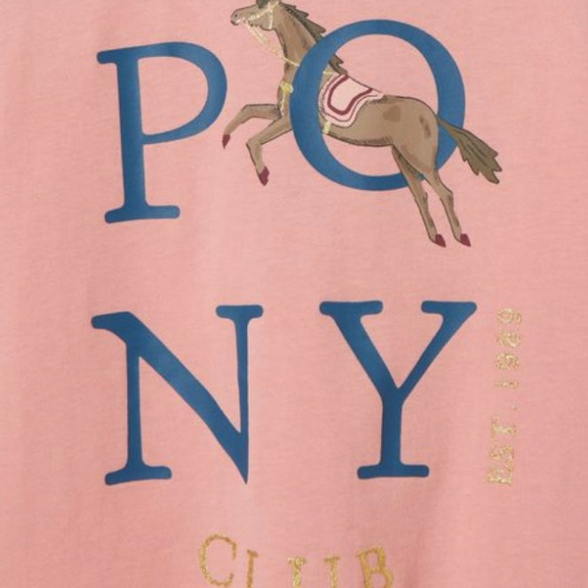 Joules Bessie long sleeved pony top pink - AW24/25