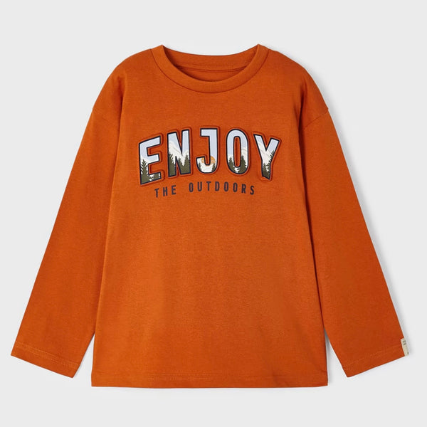 Mayoral 4020 long sleeved embossed T shirt - AW 23/24