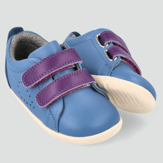 Bobux grass court step up elemental blue purple combo