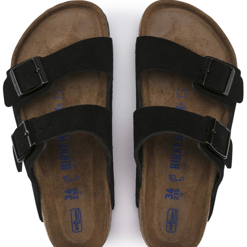 Birkenstock Arizona soft footbed suede leather Black