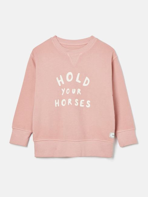 Joules Sundaze Sweatshirt Hold Your Horses Pink AW24/25