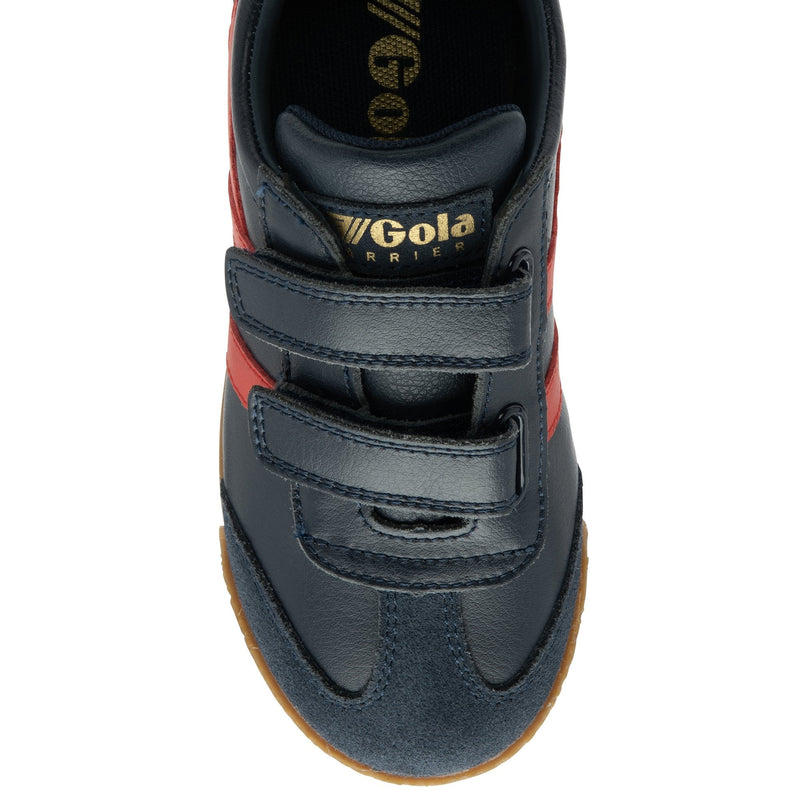 Gola Harrier Leather Strap Navy/Red