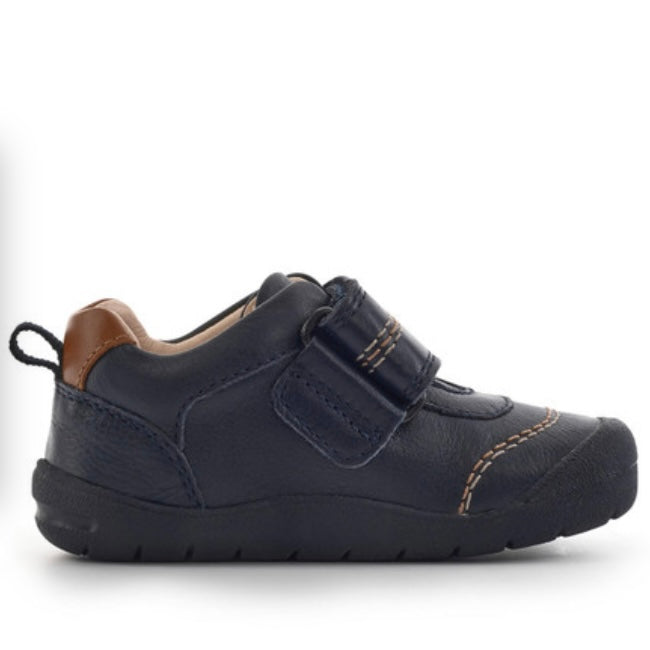 Start rite Footprint navy blue leather shoe