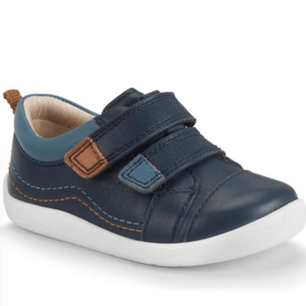 Start rite clubhouse Navy leather shoe