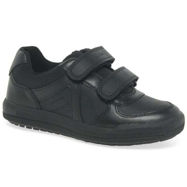 Geox Arzach Black Velcro School Shoe