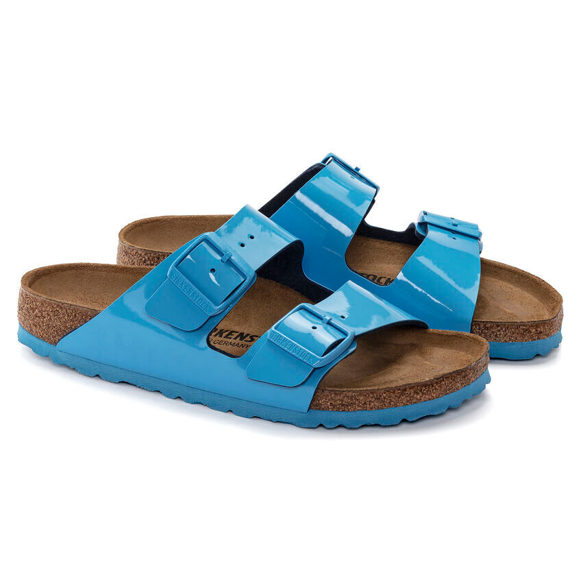 Metallic blue 2024 birkenstock sandals