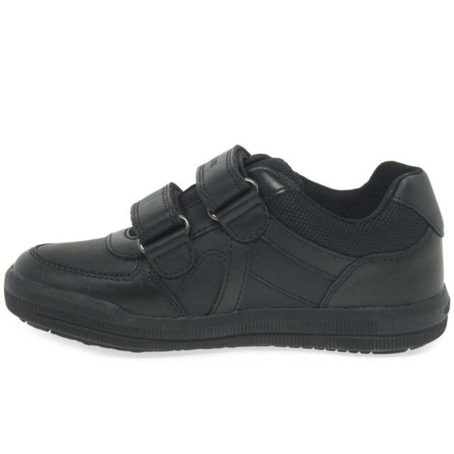 Geox Arzach Black Velcro School Shoe