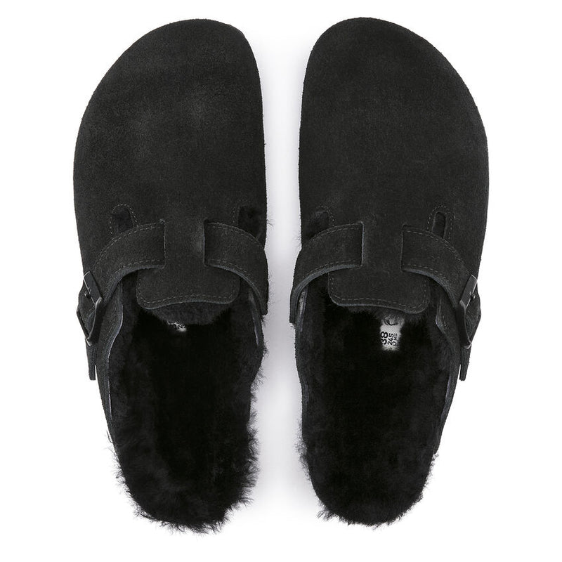 Birkenstock Boston VL/Fell Shearling Black – Little Rascals Boutique