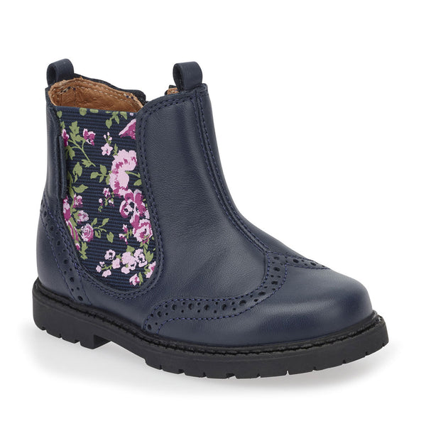 Start-Rite Chelsea Navy Leather/Floral