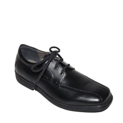 Geox Federico Black Lace Up Shoe (Stitch Detail)