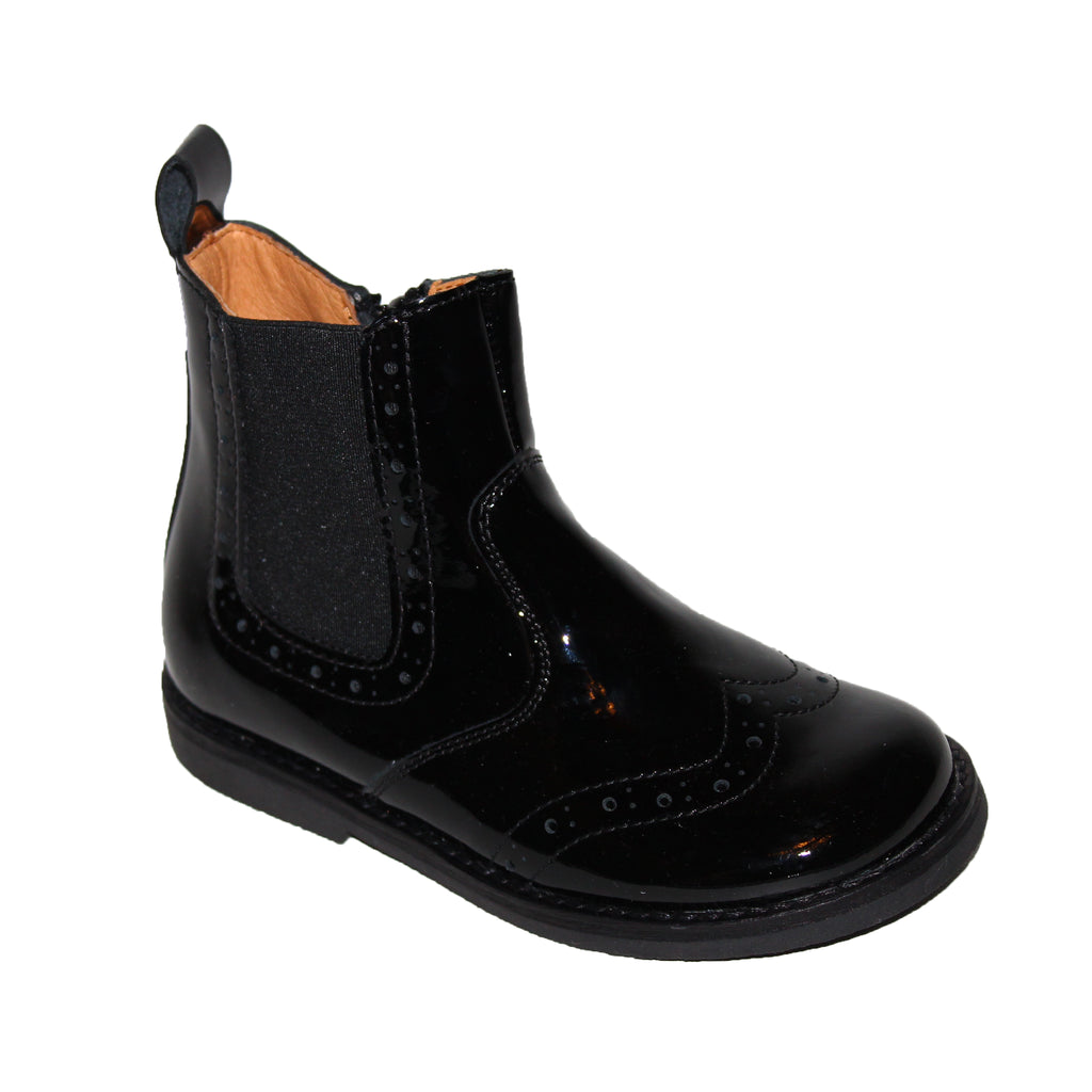 Girls black patent chelsea boots sale