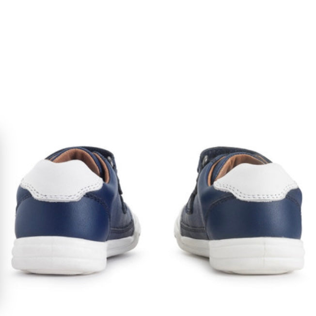 Start rite Roundabout French navy leather shoe