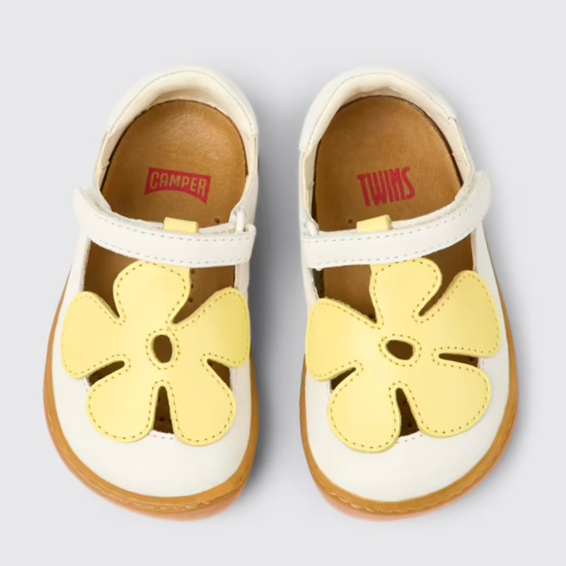 Camper K800528-003 white flower shoe – Little Rascals Boutique