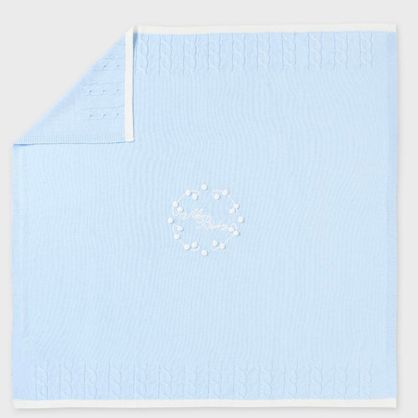 Mayoral 19825 embroidered blue blanket