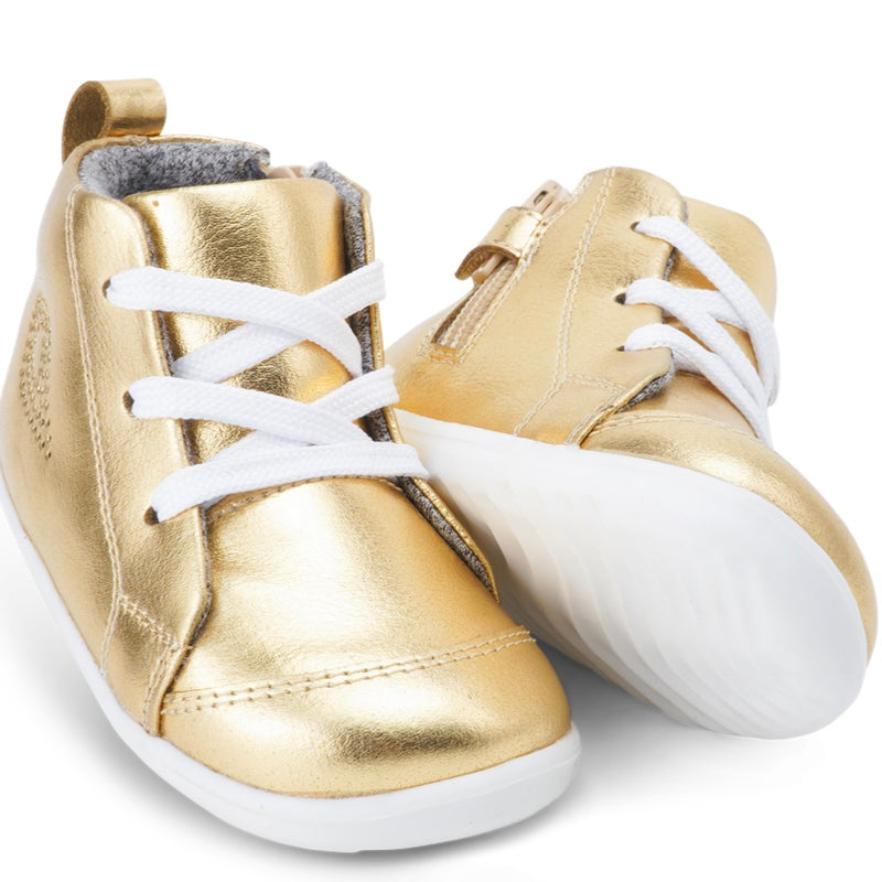 Bobux Step Up Alley- Oop Gold metallic