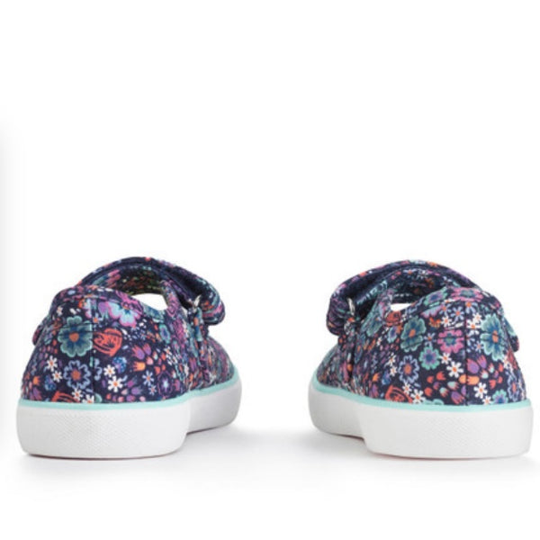 Start rite Busy Lizzy navy floral canvas