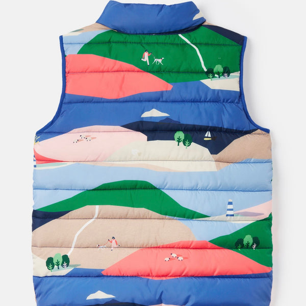 Joules flip it gilet abstract blue